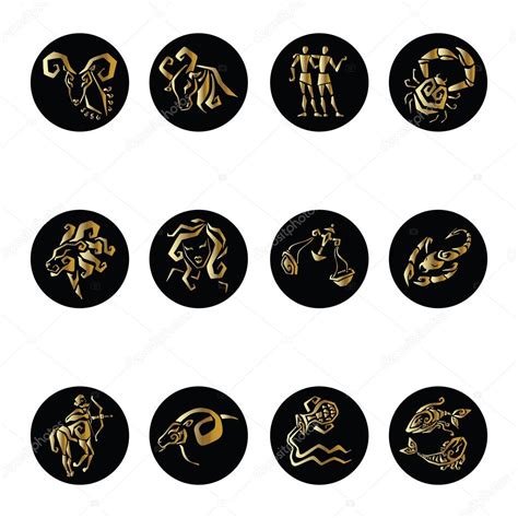 Horoscope Zodiac Star Signs Vector Set Stock Vector Image By