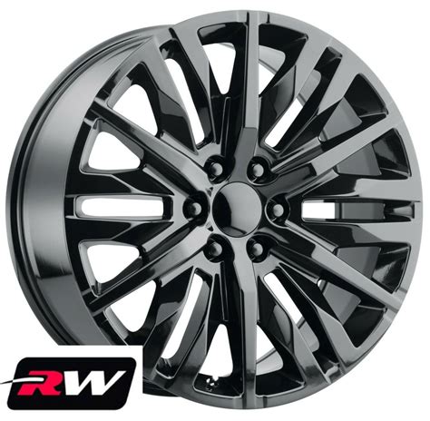 22 X9 Inch Gmc Sierra 1500 Oe Replica Wheels Gloss Black 2019 Sierra