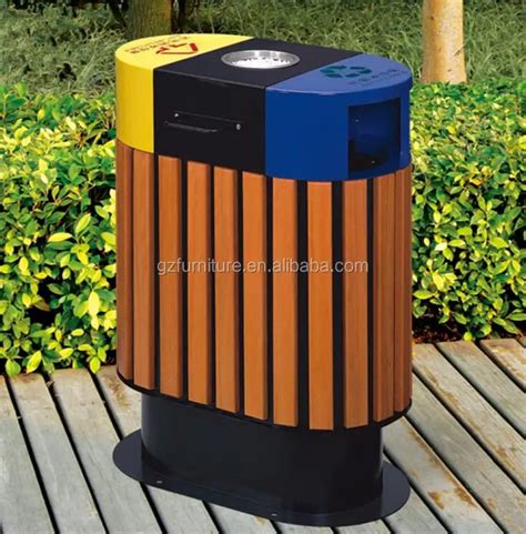 Creation Golden Cheap Wood Outdoor Garbage Bins Large Trash Park District Fruit Housing Box ...