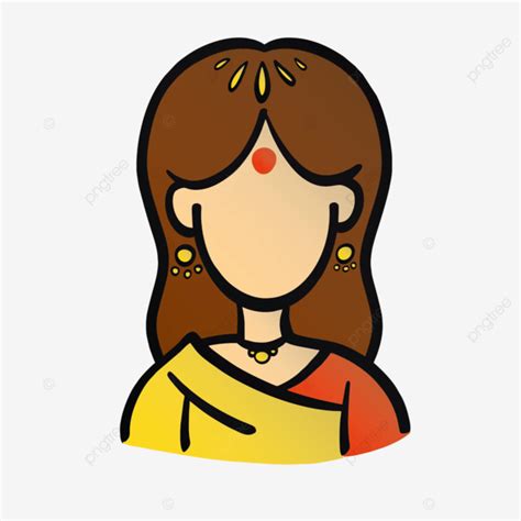 Indian Woman Icon Vector Woman Icon Indian Woman Woman Illustration