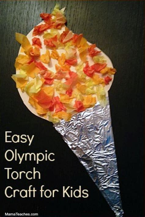 Easy Olympic Torch Craft For Kids Olympic Torch