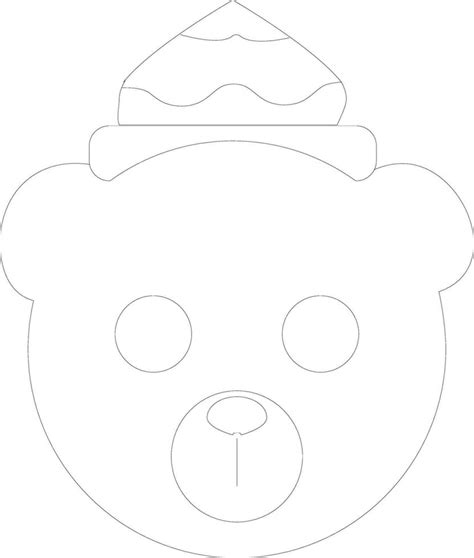 Character of teddy bear face. 24839064 Vector Art at Vecteezy