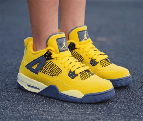 About the Air Jordan 4 Yellow Lightning Sneakers | eBay