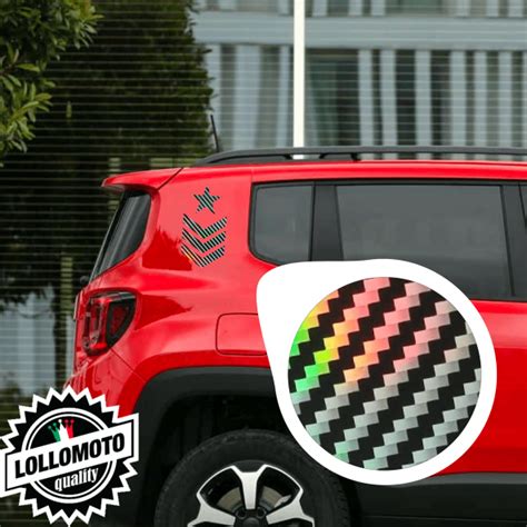 Pz Stelle Graduate Jeep Renegade Carbonio D Oleografico Adesivi