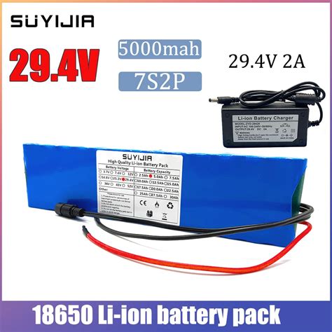 7S2P 24V 5Ah Battery Pack 29 4V 5000mah Rechargeable Li Ion Batteries