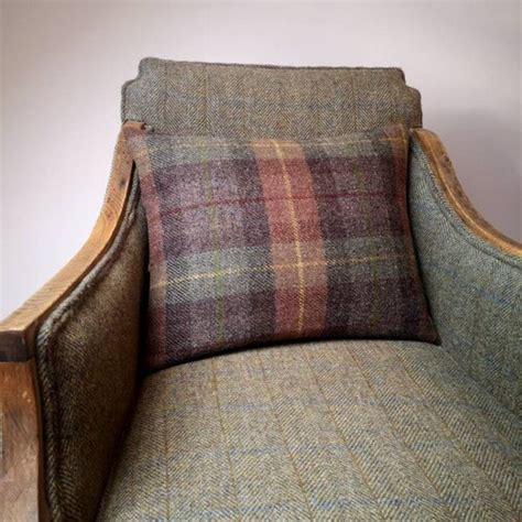 Hand Crafted Harris Tweed Tree Cushion Etsy