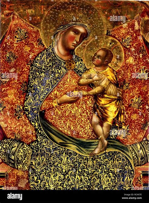 Madonna And Child Enthroned With Angels Hi Res Stock Photography And