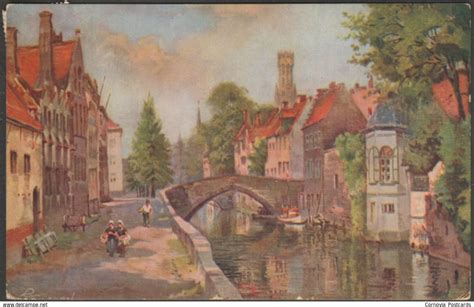 Quai Vert Bruges Flandre Occidentale 1929 Verbeke Cpa For Sale
