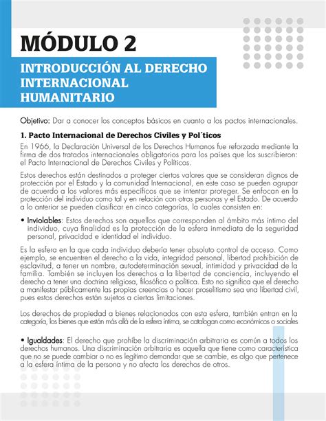 Derechos Humano Modulo 2 INTRODUCCIN AL DERECHO INTERNACIONAL