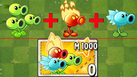 Plants Vs Zombies 2 Team Pea Plants M1000 Power Up Vs Gargantuar Zombies 2 Pvz2 Youtube