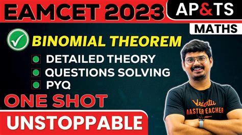 SOLUTION Binomial Theorem In One Shot Eamcet 2023 Studypool