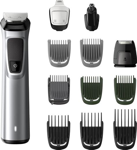 Philips Multigroom Series Mg Rechargeable Black Silver Hair