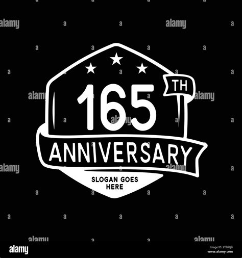 165 Years Anniversary Celebration Hexagon Design Template 165th
