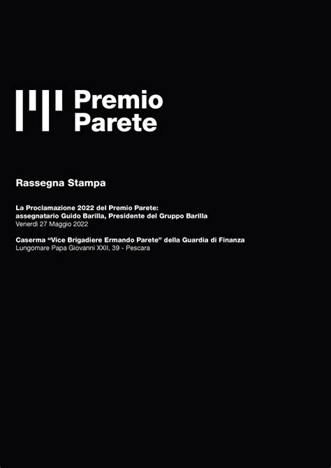 Rassegne Premio Parete