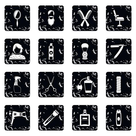 Hairdressing Icons Set 8902976 Vector Art At Vecteezy