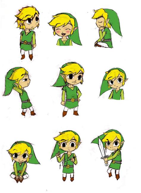 The Legend Of Zelda Character Sheet From The Legend Of Zelda Series