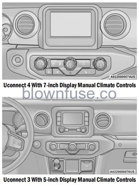 Jeep Wrangler Climate Controls User Manual Blown Fuse