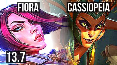 FIORA Vs CASSIOPEIA TOP 10 0 4 6 Solo Kills Legendary 300 Games