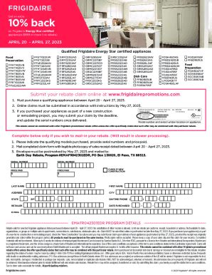 Fillable Online Frigidaire 22 3 Cu Ft 33 Standard Depth Side By Side