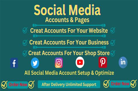 Create And Set Up All Social Media Business Accounts By Youlikeservice