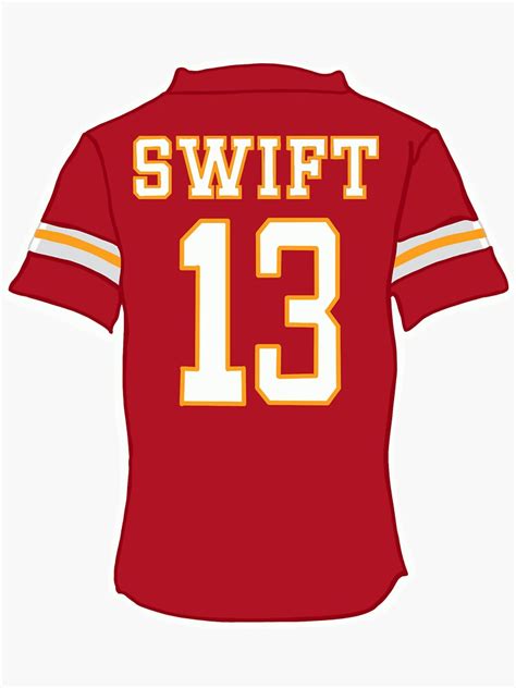 "Taylor Swift 13 Chiefs Jersey" Sticker for Sale by yorkvilleprints ...