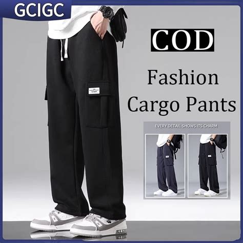 Jual Cargo Pants Original Celana Hitam Panjang Pria Korean Style Celana