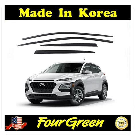 Smoke Window Vent Visors Rain Guards For Hyundai Kona Ebay