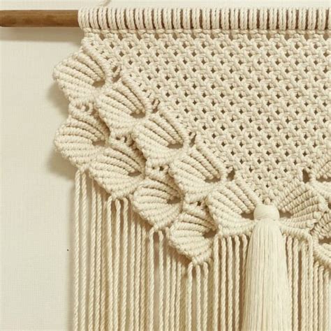 Art Tales Macrame Handmade Wall Pocket Off White Art Tales Home