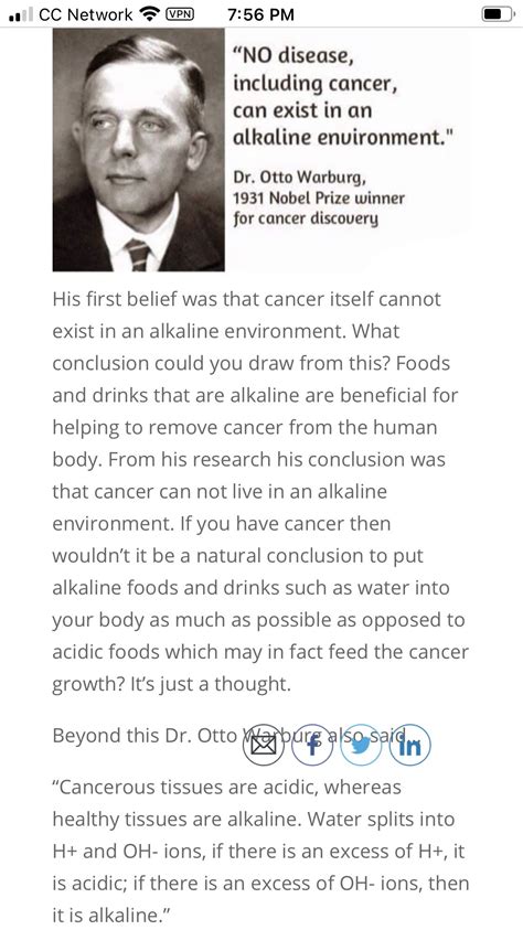 Nobel Prize Winners Alkaline Foods You Draw Disease Beliefs Cancer