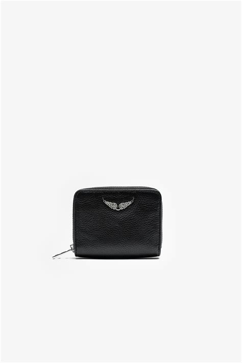 Porte Monnaie Mini Zv Portefeuille Noir Femme Zadig Voltaire