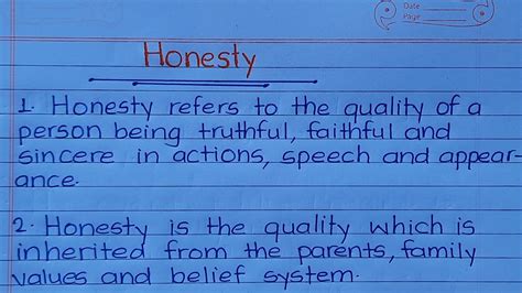 Write A Short Essay On Honesty In English Lines On Honesty