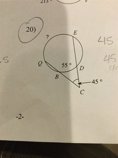 Solved Find The Measure Of The Arc Or Angle Indicated Chegg