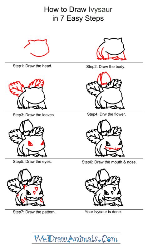 How To Draw Ivysaur Pokemon