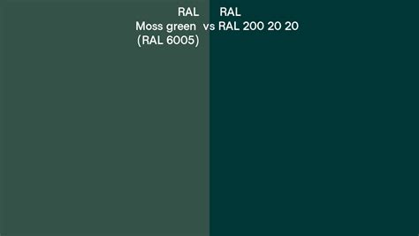 Ral Moss Green Vs Ral 200 20 20 Side By Side Comparison