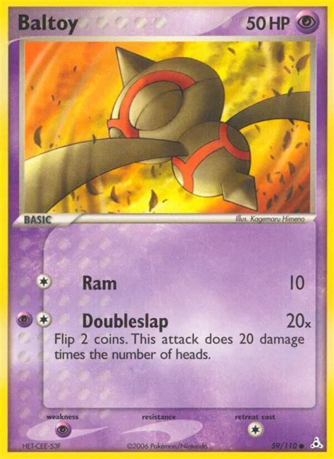 Pokémon EX Holon Phantoms Card 059 Baltoy Standard Arcade Game Cards