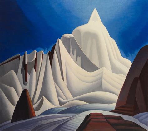 Mountains In Snow Rocky Mountain Paintings VII By Lawren Harris Ca