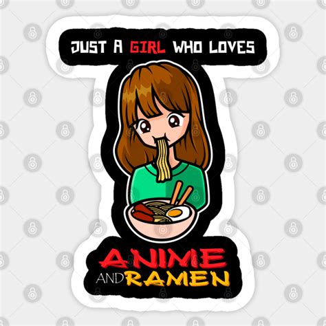 Anime And Ramen Girls Anime Sticker Teepublic