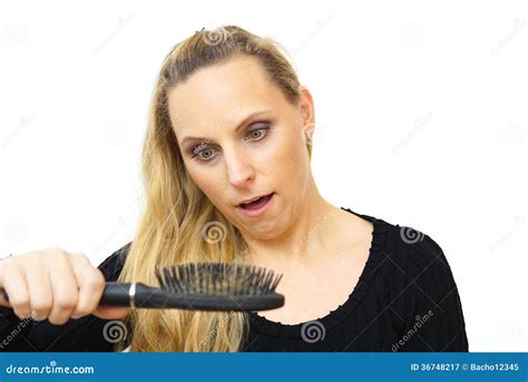 Women Hand Holding Loss Hair Comb Stock Image Image Of Holding