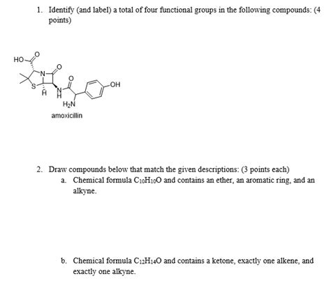 SOLVED Identify And Label Total Of Four Finctional Groups In The