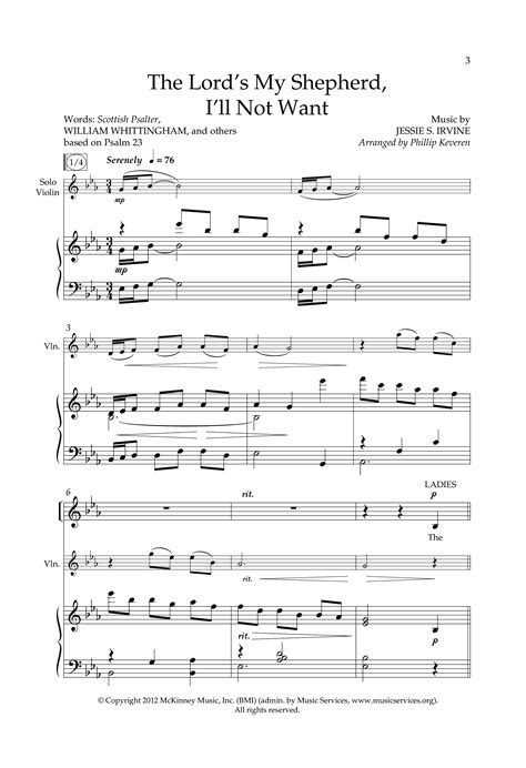 The Lord S My Shepherd I Ll Not Want Choral Anthem Satb Sheet Music