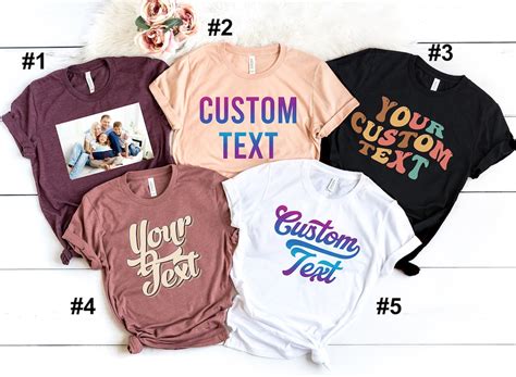 Custom Text Shirt, Personalized Custom Shirt, Customize Your Own Shirt ...