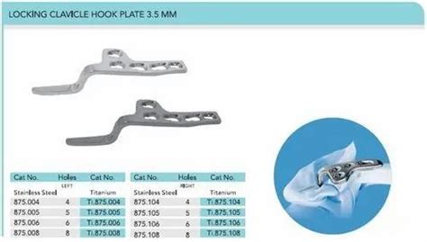 Stainless Steel Clavicle Locking Hook Plate 3 5 Mm At Best Price In New