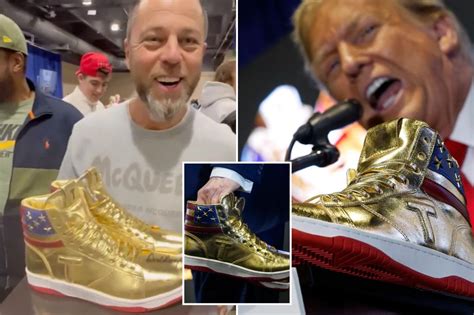 The CEO won autographed gold Donald Trump sneakers after bidding for $13,000