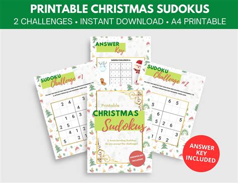 Printable Christmas Sudoku Puzzles Christmas Games Printable