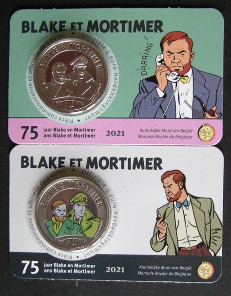 Belgien 5 Euro 2021 75 Jaar Blake En Mortimer Normaal Catawiki