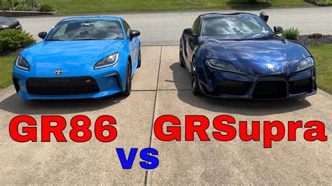 Toyota GR86 Vs GR Supra YouTube