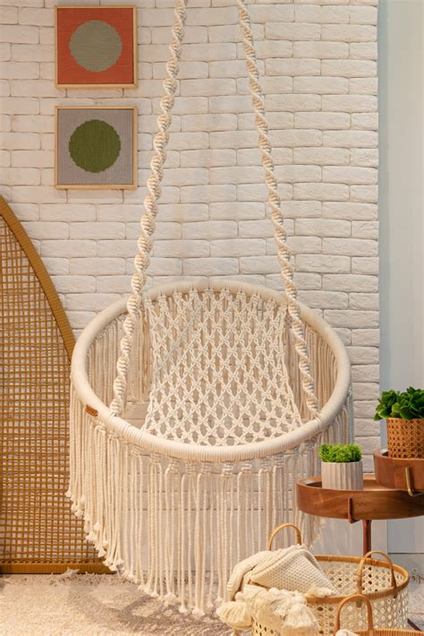 Cadeira Suspensa Elegance Macrame Elo Produtos Especiais