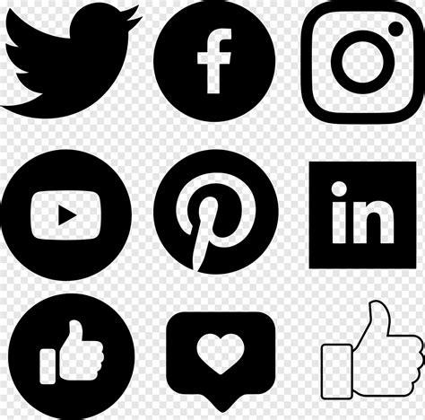 Social Media Icons Twitter Facebook Instagram Linkedin Thumbs Up