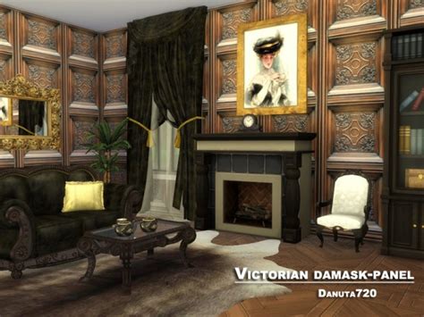 The Sims Resource Victorian Damask Walls By Danuta720 • Sims 4 Downloads