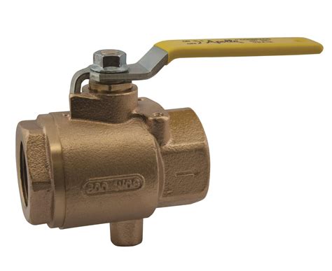 Apollo Bronze 2 Piece Full Port Ball Valve With Drain Port Standard